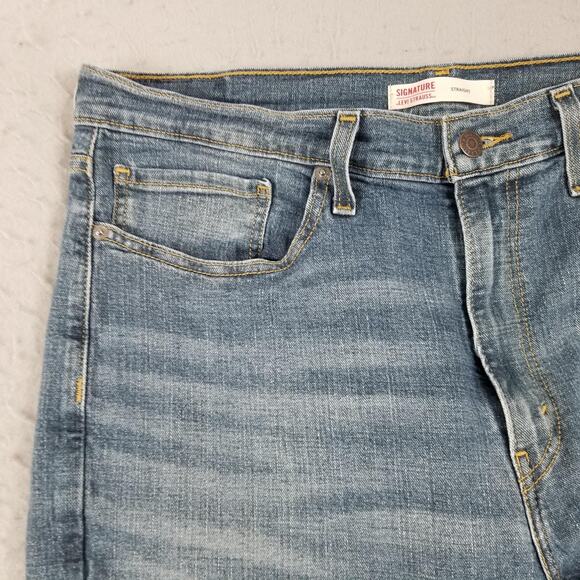 Levi Strauss Signature Jeans Mens 36x30 Straight Leg Stretch Denim Waterless - Picture 3 of 16